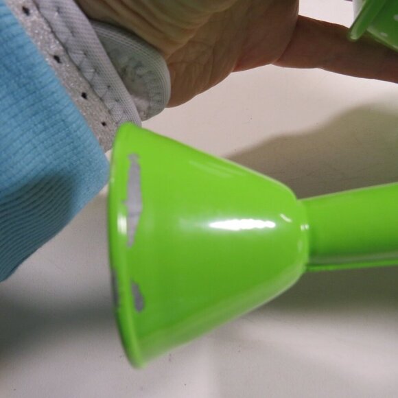 Lime Green Polka Dot Watering Can Metal Spring Decor Item - Picture 7 of 16